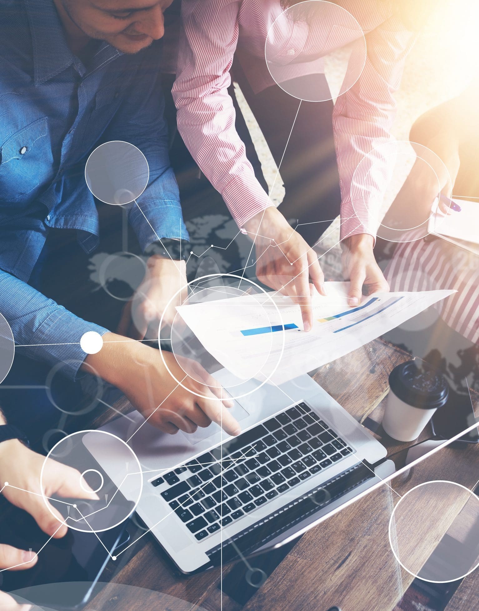 Business Team Working on Data